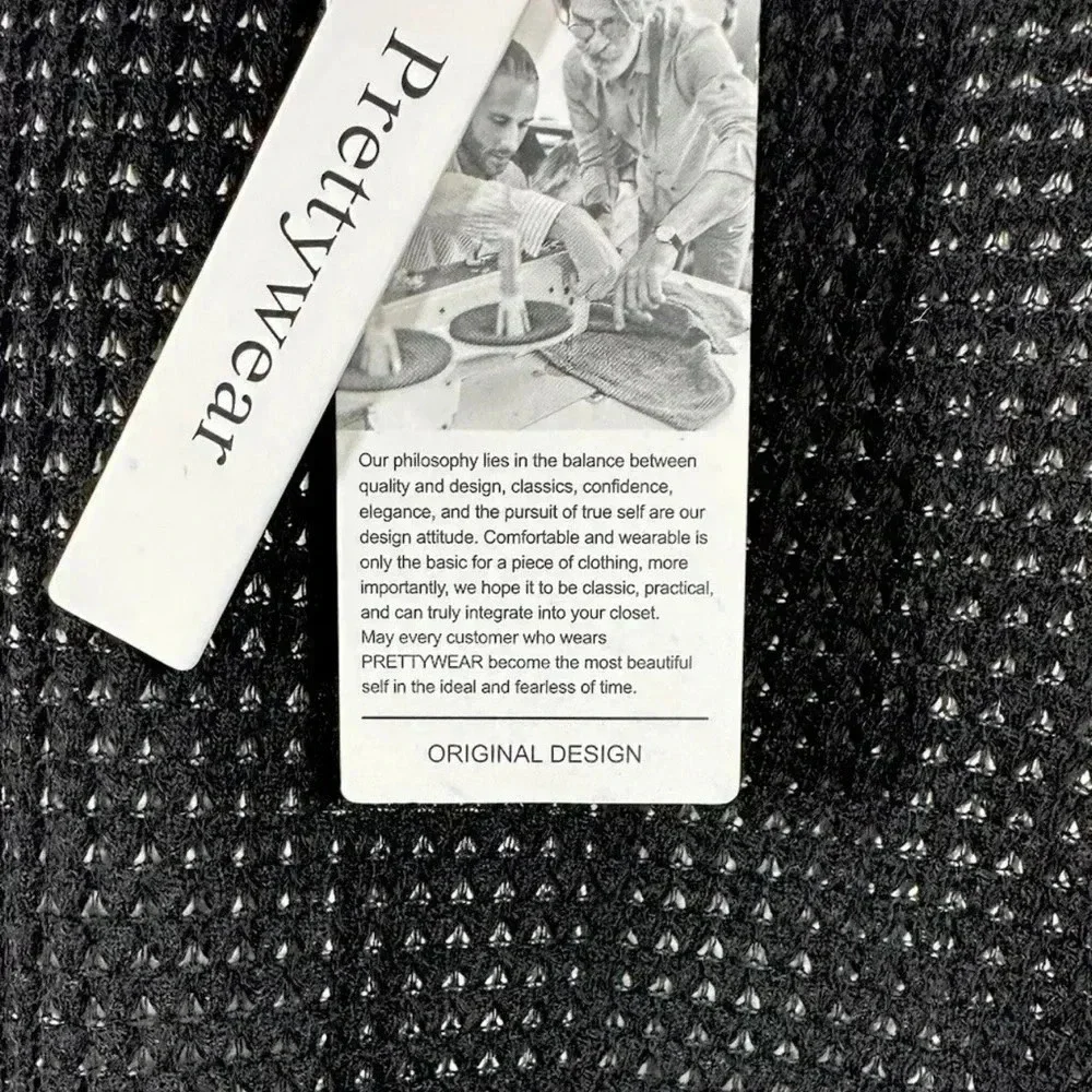 NWT Prettywear Puff Short Sleeve Top Waffle Loose Casual Blouses Sz M - Picture 6 of 9